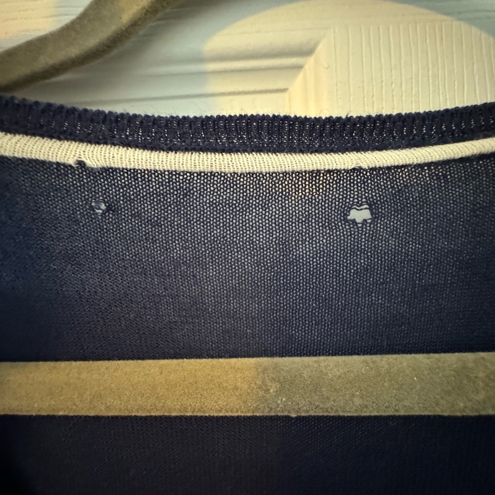 Navy Sweater with Coral Design - Picture 2 of 3
